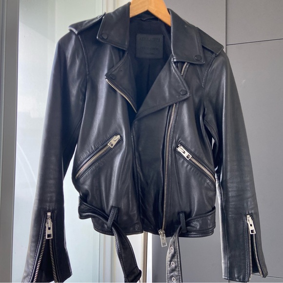 All Saints Balfern Leather Jacket - Picture 2 of 4